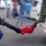 dragging man