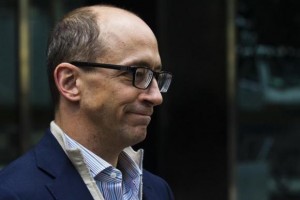Dick Costolo, chief executive of Twitter, leaves JP Morgan headquarters after a meeting before the firm's IPO in New York