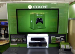 XBox One is seen on display at the Wal-Mart Supercenter in the Porter Ranch section of Los Angeles