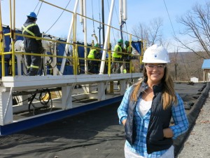 After completing training in 2013, Claire Kerstetter now works as a fluid technician on fracking jobs.