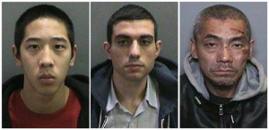 Inmates Jonathan Tieu, 20, Hossein Nayeri, 37, and Bac Duong, 43, (L to R) are seen in an undated combination photo released by the Orange County, California, Sheriff's Department. 