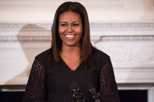 In the State Dining Room at the White House, September 8, 2016 in Washington, DC, First Lady Michelle Obama welcomed the fifth annual class of the National Student Poets Program. The program featured Q-Tip, The Kennedy Center's Artistic Director for Hip-Hop Culture, and National student poets from all five years. (Photo by Cheriss May/NurPhoto via Getty Images)