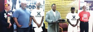 Left to right: Minister Floyd Robert Plump, T.J. Crawford, Loren Taylor, Student Minister Jeffrey Muhammad, Daniel X and Phillip Jackson. Photo: Starla Muhammad